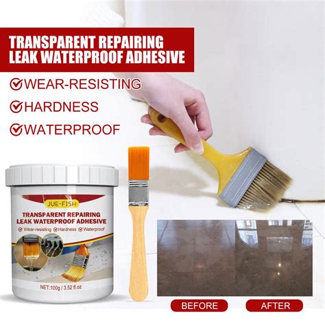 Easy to UseBrush the bathroom transparent waterproof. . Bathroom transparent waterproof glue